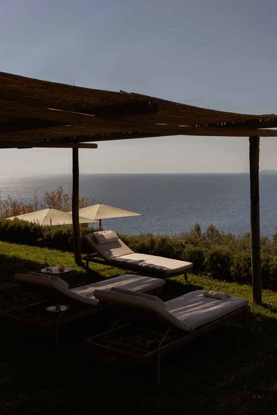 Pergola over sun loungers