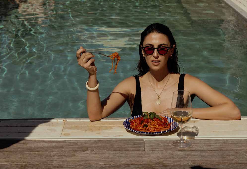 Lunch at the pool edge